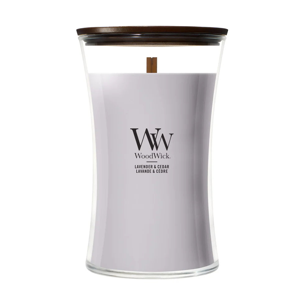 WoodWick - Lavender & Cedar - Large Geurkaars