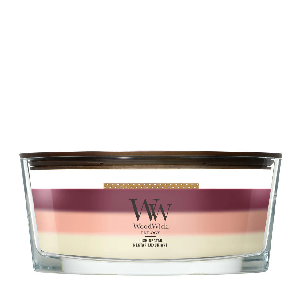 WoodWick - Trilogy Lush Nectar - Ellipse Geurkaars