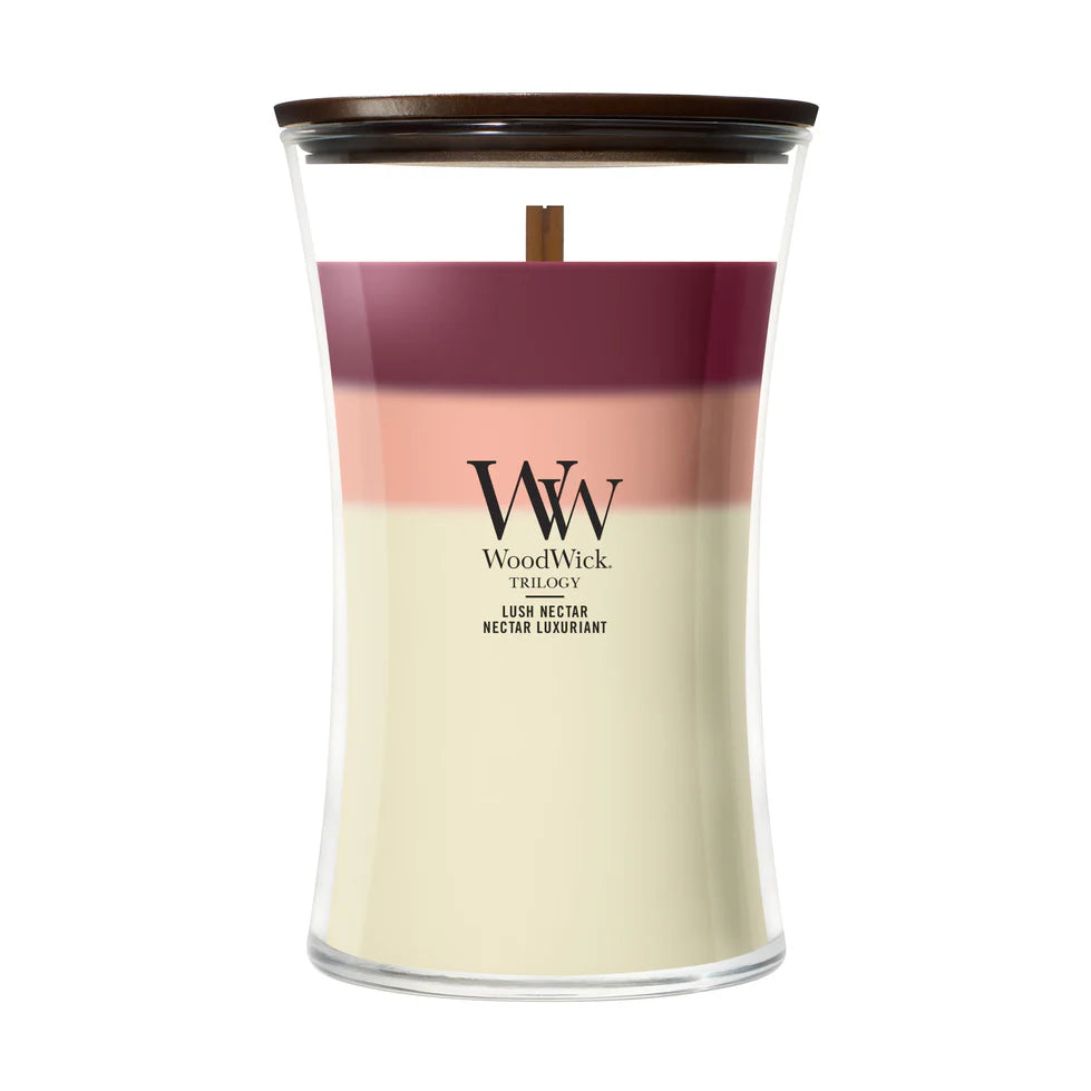 WoodWick - Trilogy Lush Nectar - Large Geurkaars