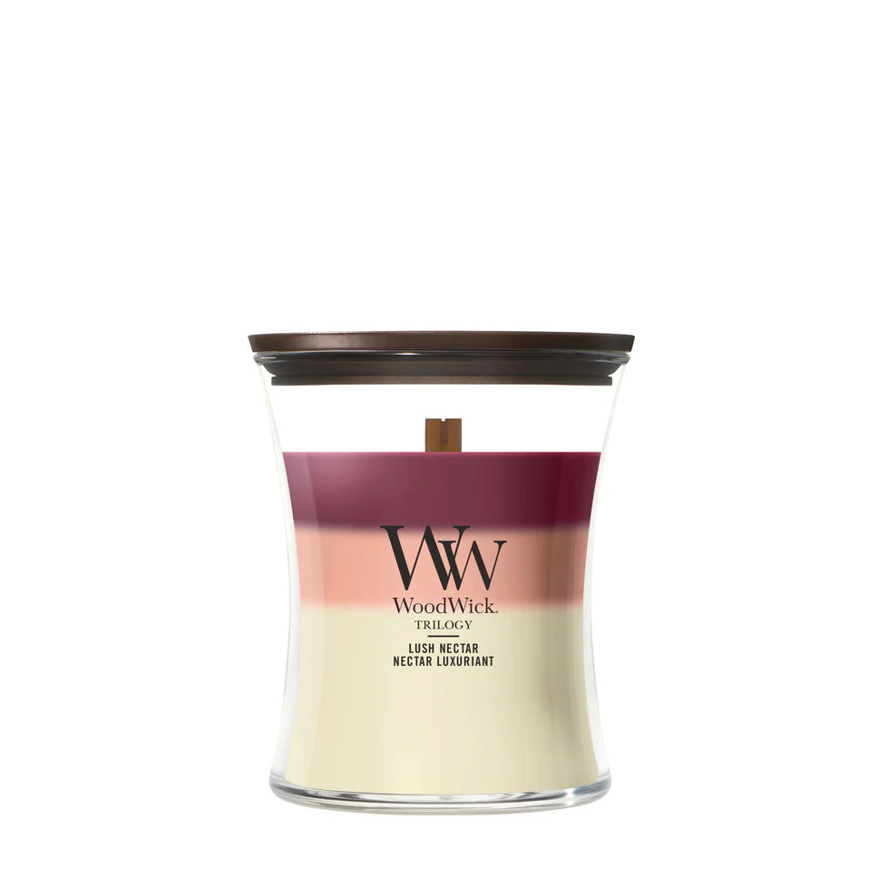 WoodWick - Trilogy Lush Nectar - Medium Geurkaars