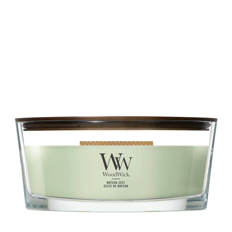 WoodWick - Matcha Zest - Bougie parfumée Ellipse