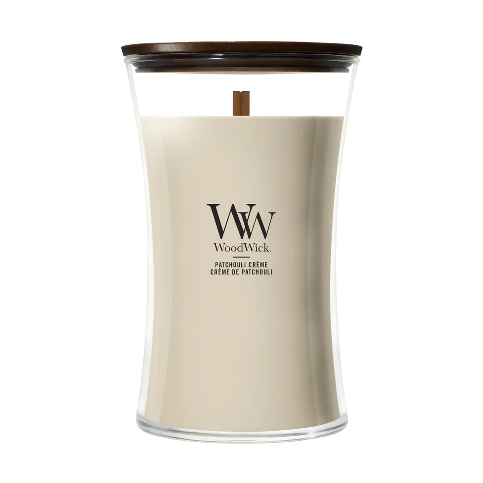 WoodWick - Patchouli Creme - Large Geurkaars