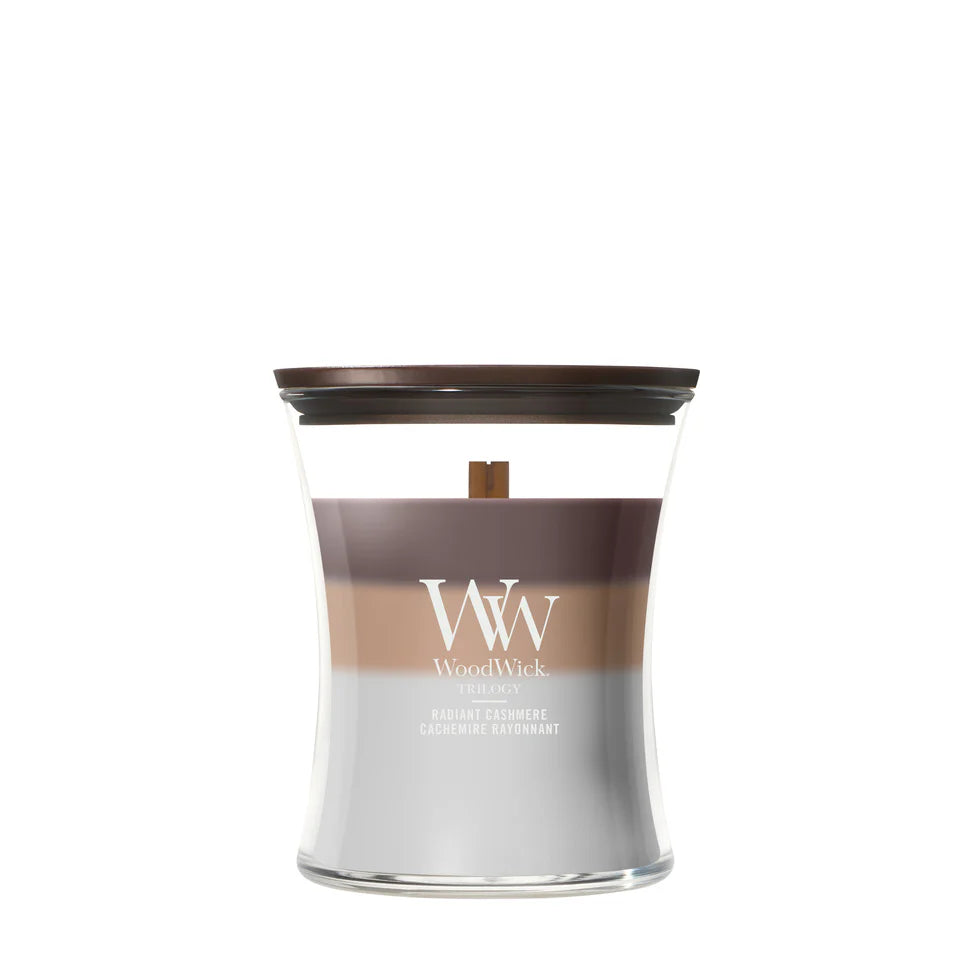 WoodWick - Trilogy Radiant Cashmere - Medium Geurkaars