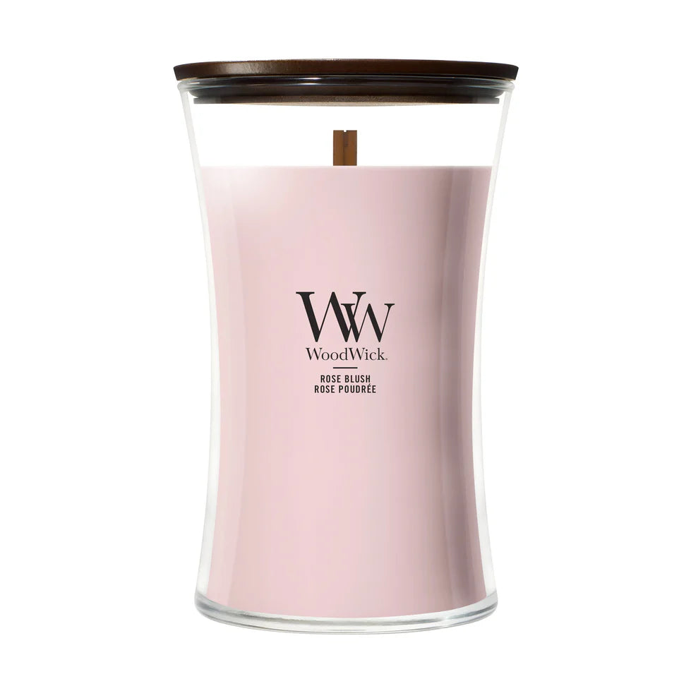 WoodWick - Rose Blush - Grande Bougie Parfumée