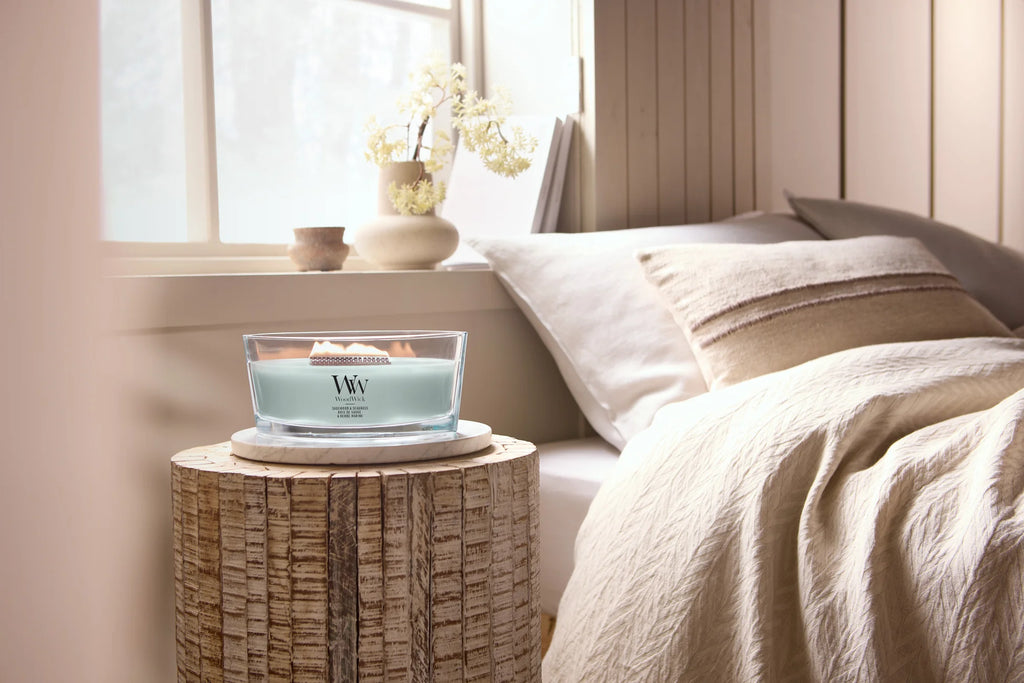 WoodWick - Sagewood & Seagrass - Ellipse Geurkaars