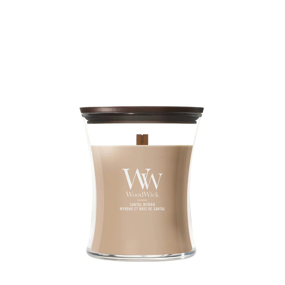 WoodWick - Santal Myrrh - Medium Geurkaars
