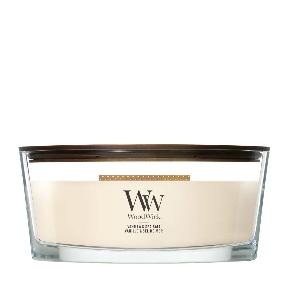 WoodWick - Vanilla & Sea Salt - Ellipse Geurkaars