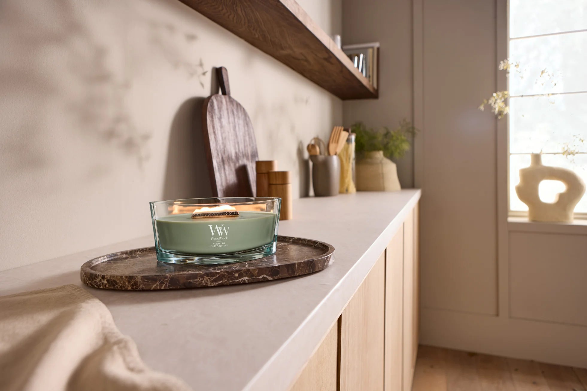 WoodWick - Verdant Fig - Ellipse Geurkaars