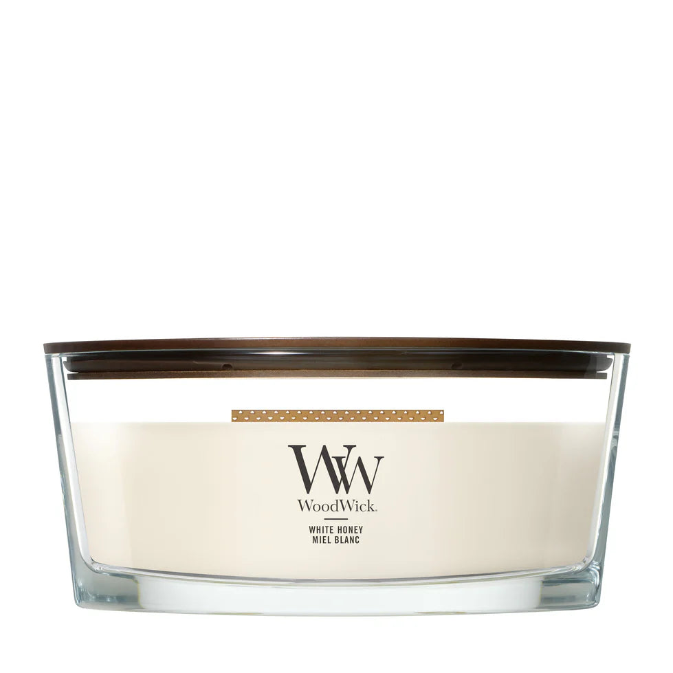 WoodWick - White Honey - Ellipse Geurkaars