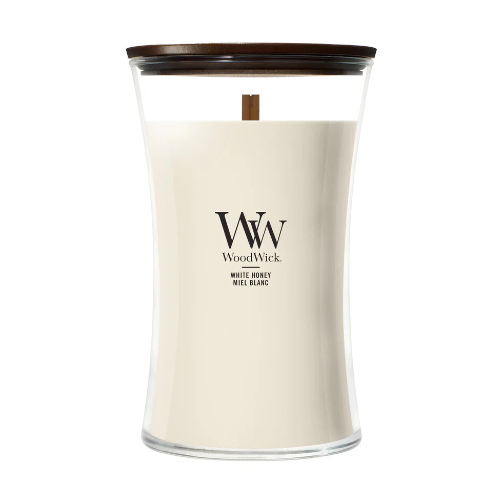 WoodWick - White Honey - Large Geurkaars