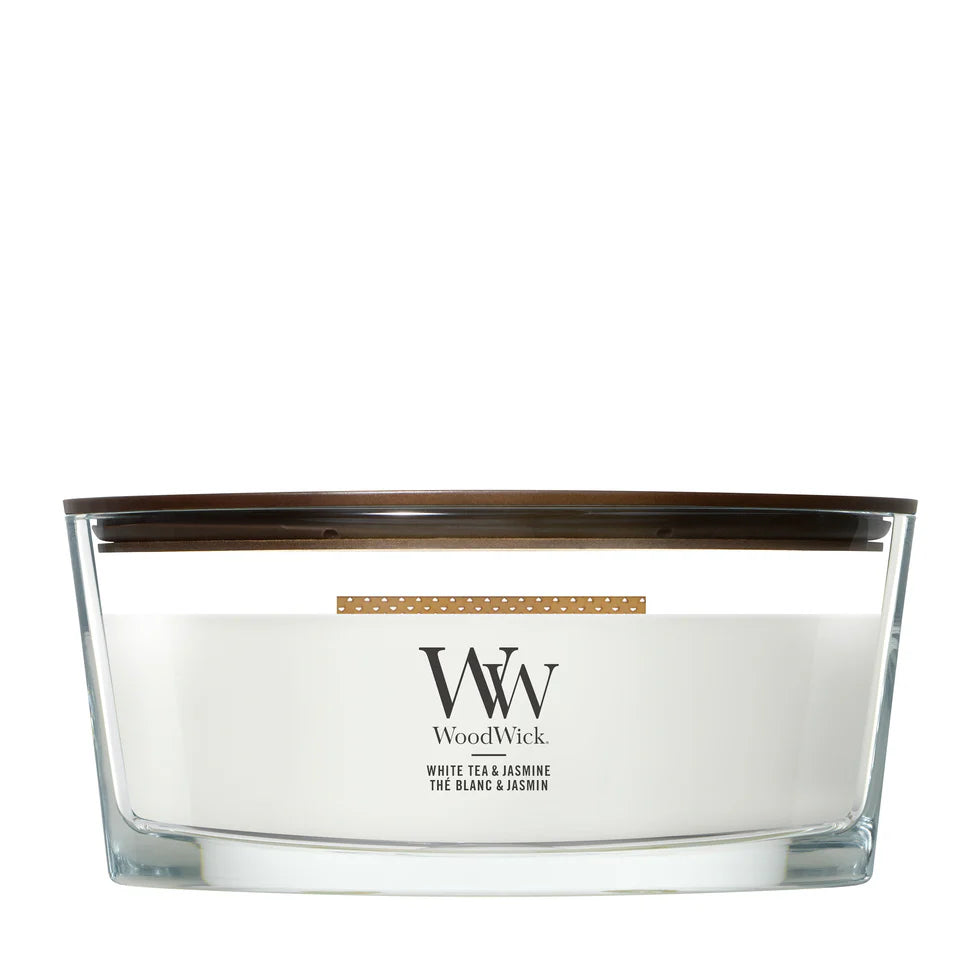 WoodWick - White Tea & Jasmine - Ellipse Geurkaars