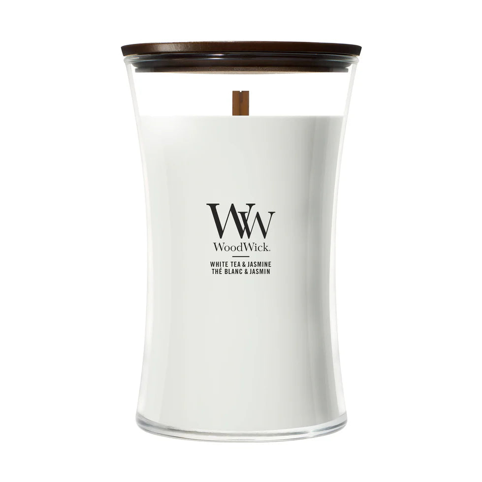 WoodWick - White Tea & Jasmine - Large Geurkaars