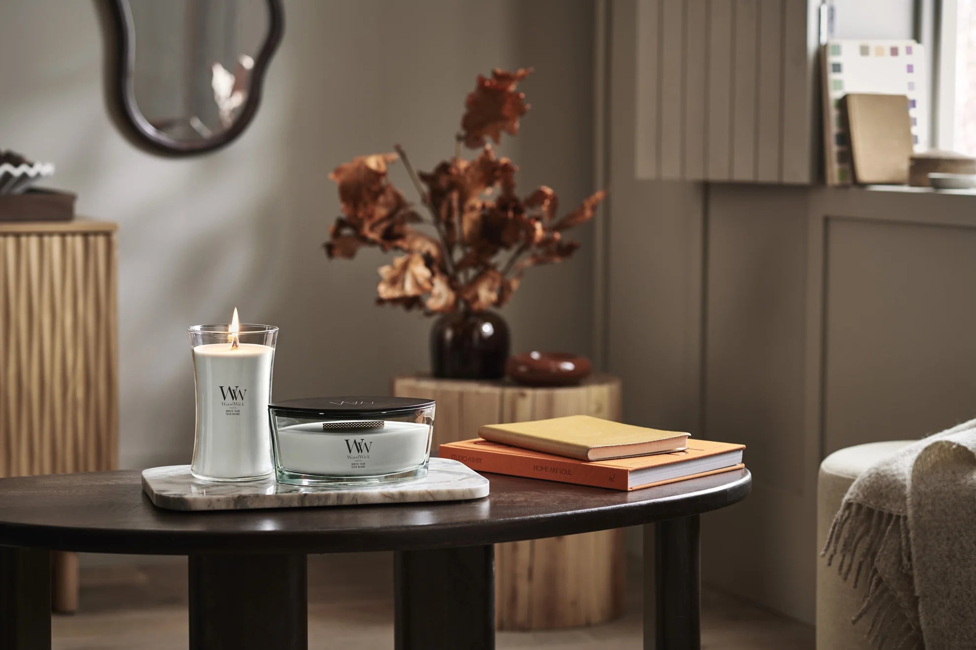 WoodWick - White Teak - Mini Geurkaars