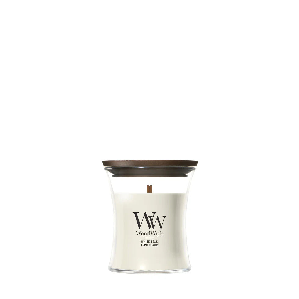 WoodWick - White Teak - Mini Geurkaars