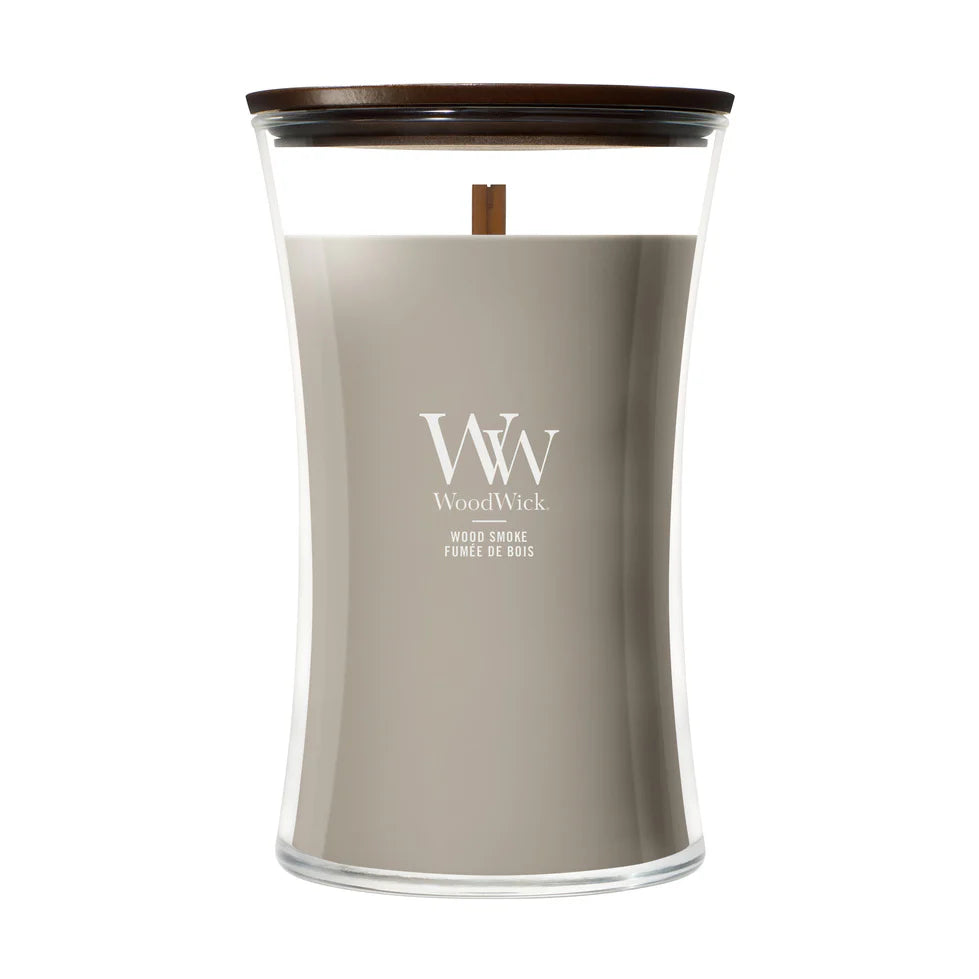 WoodWick - Wood Smoke - Large Geurkaars