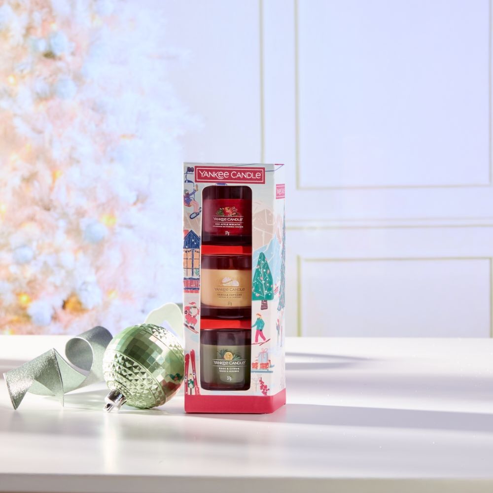 Yankee Candle - Apres Ski Collection - 3 Filled Votive Holiday Party - Kerst Cadeauset
