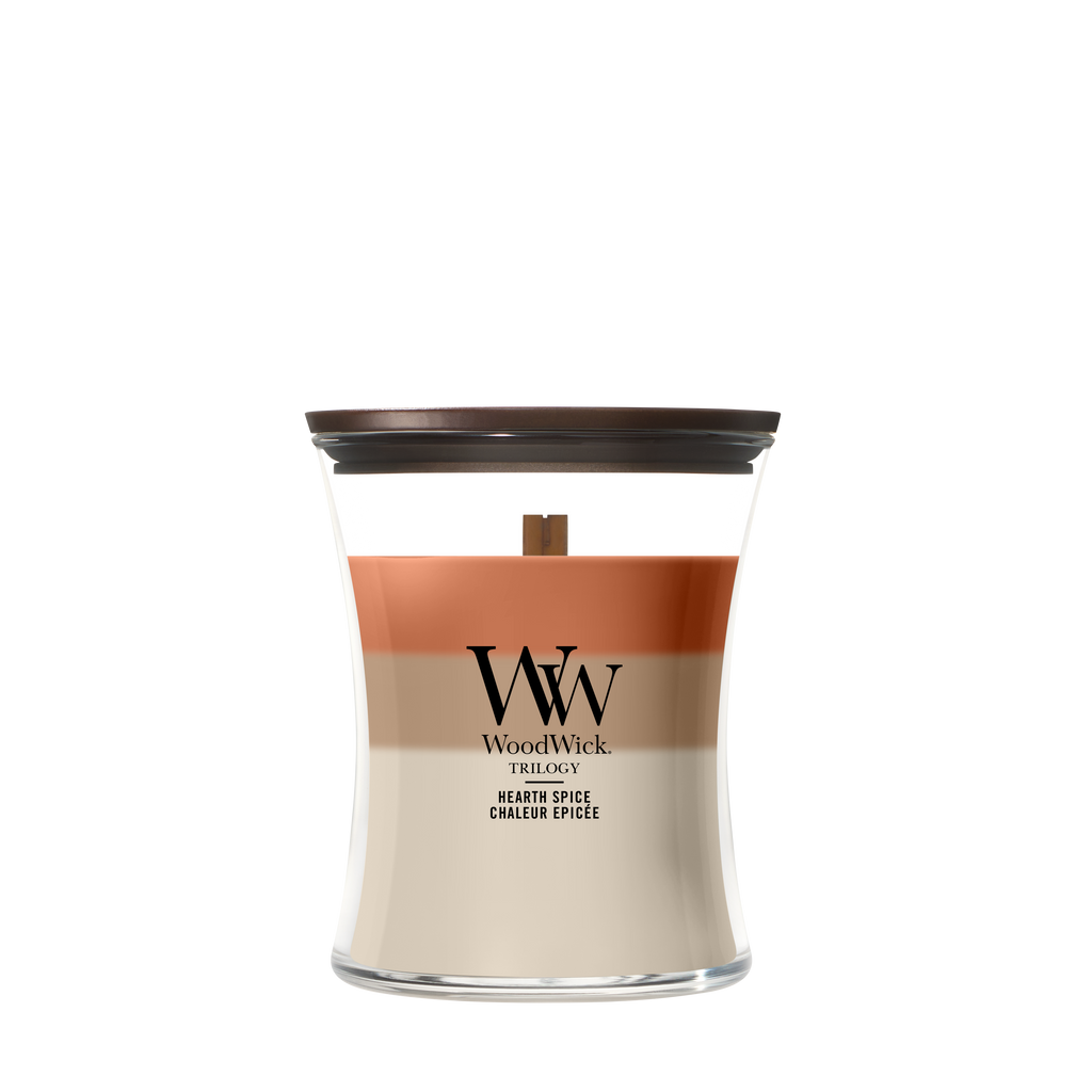 WoodWick - Trilogy Hearth Spice - Medium Geurkaars