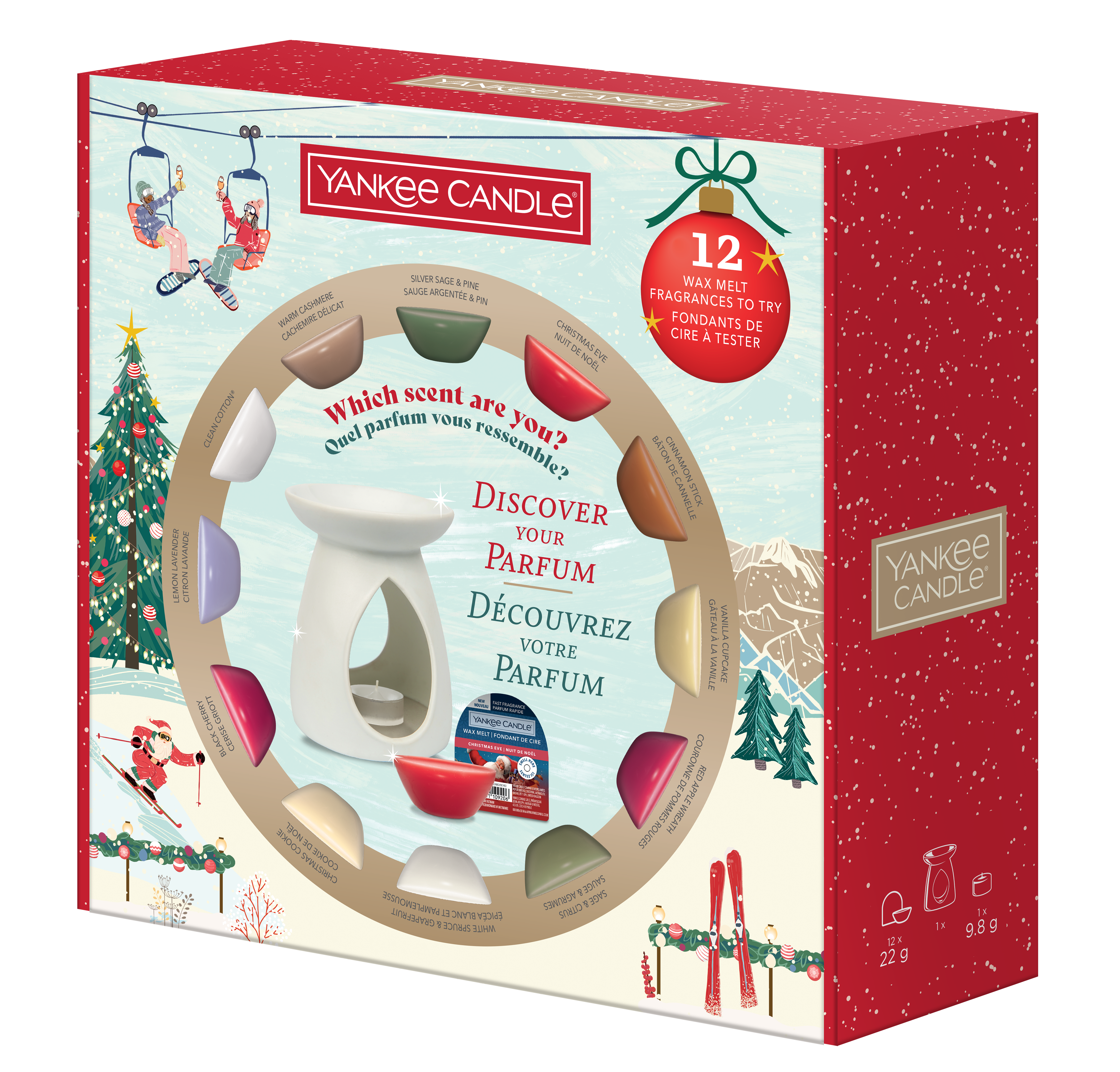 Yankee Candle - Apres Ski Collection - 12 Wax Melts & Warmer - Kerst Cadeauset