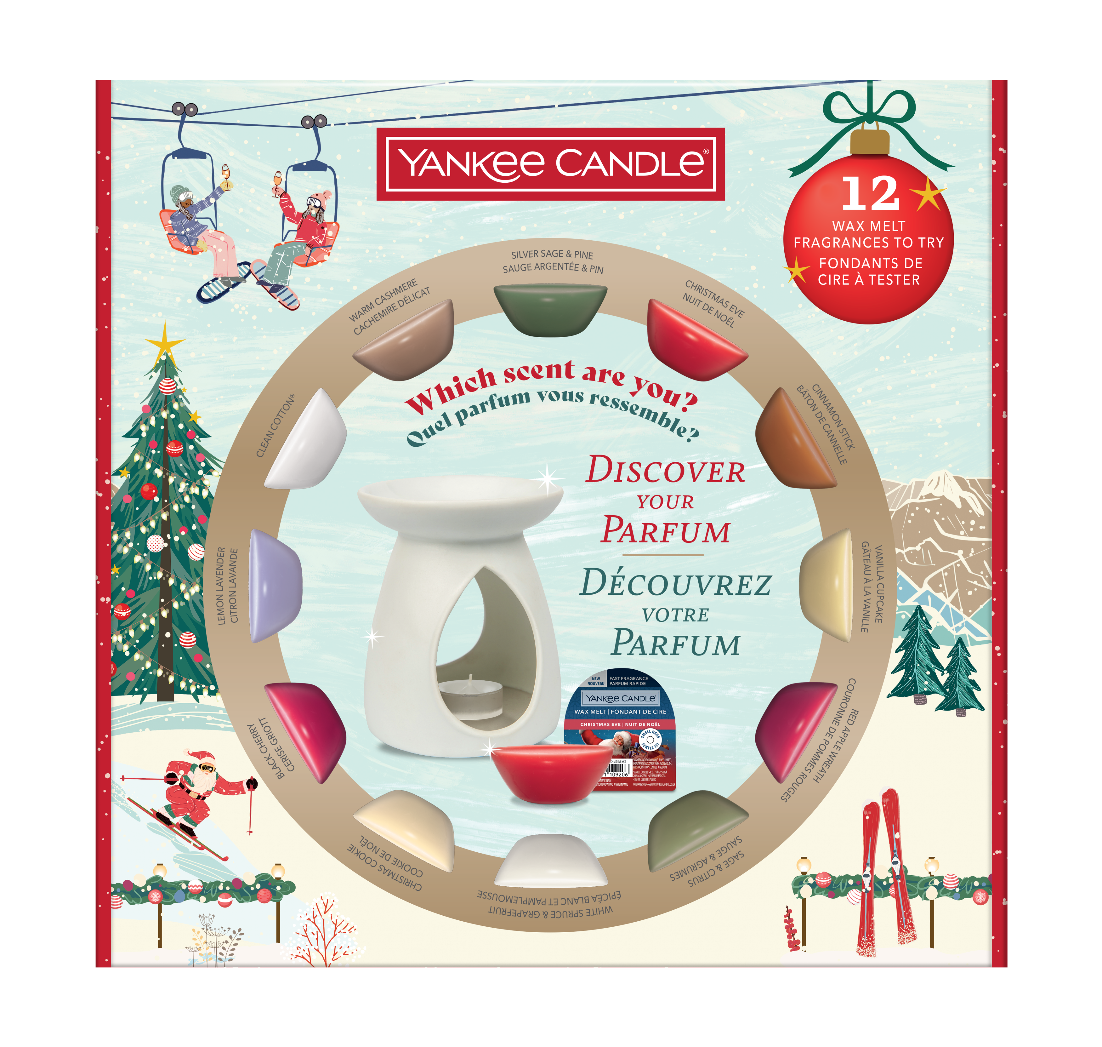Yankee Candle - Apres Ski Collection - 12 Wax Melts & Warmer - Kerst Cadeauset